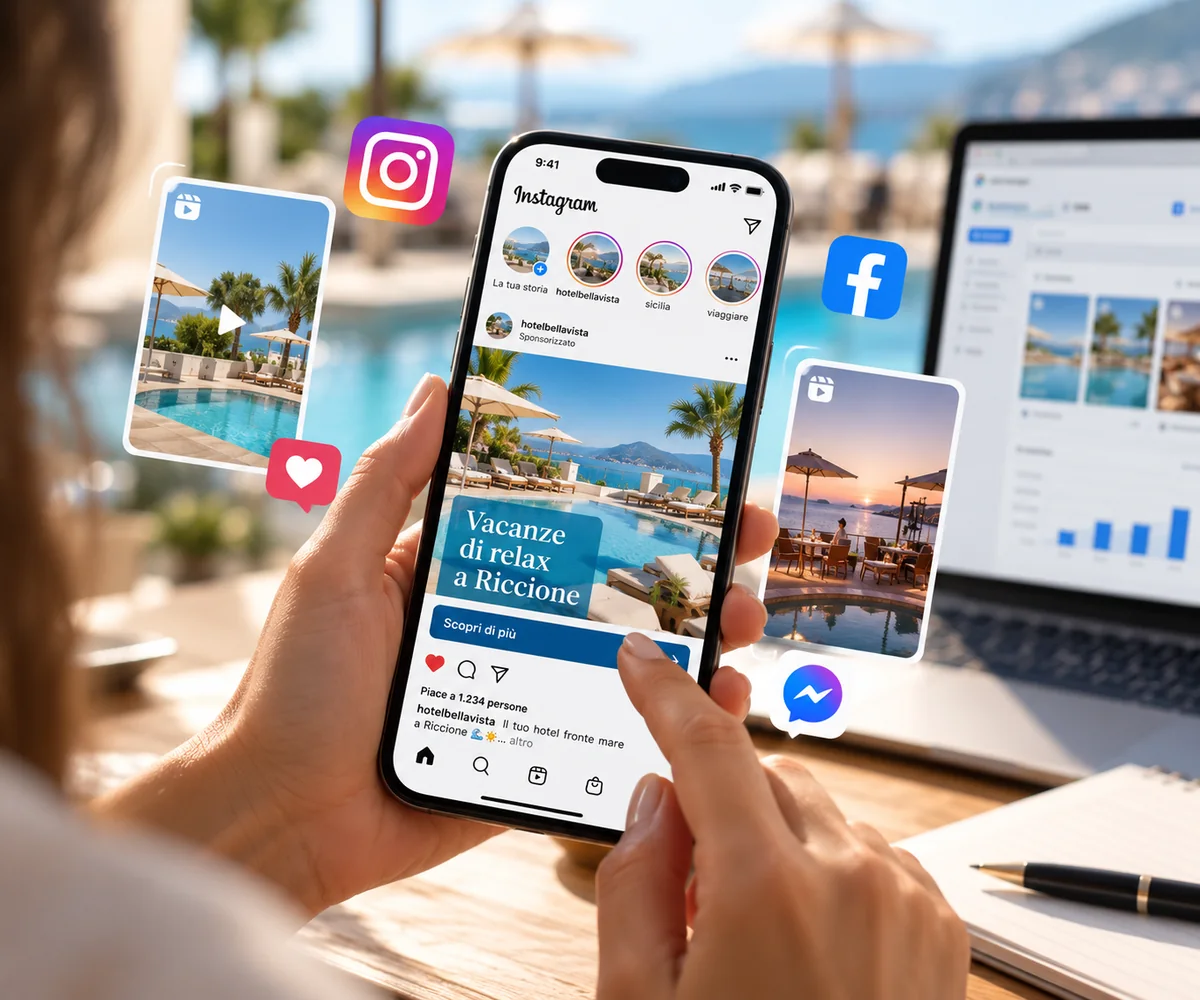 Campagna social di un hotel su Instagram e Facebook